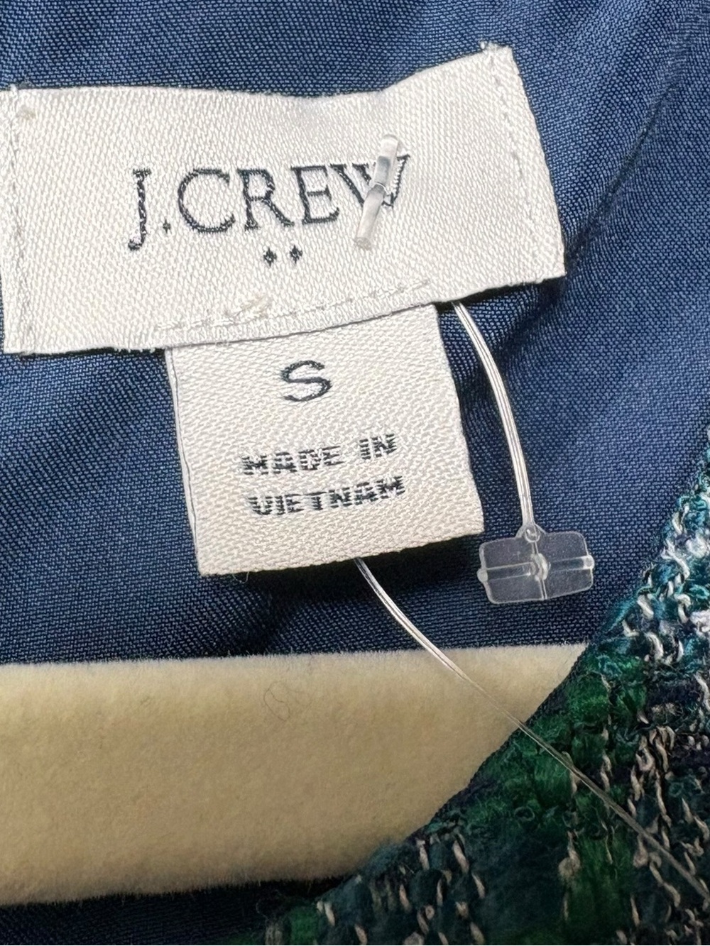J. CREW | NEW Women’s Blue Medley Tweed Button-Back Shell Top size S Sleeveless - Picture 9 of 15